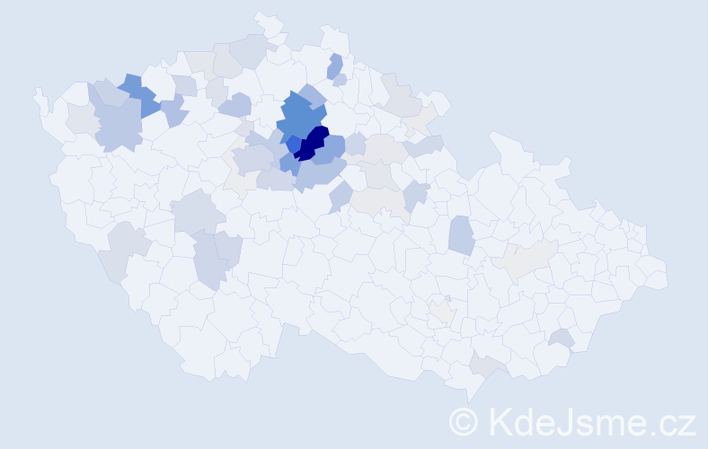 Příjmení: 'Bašus', počet výskytů 216 v celé ČR