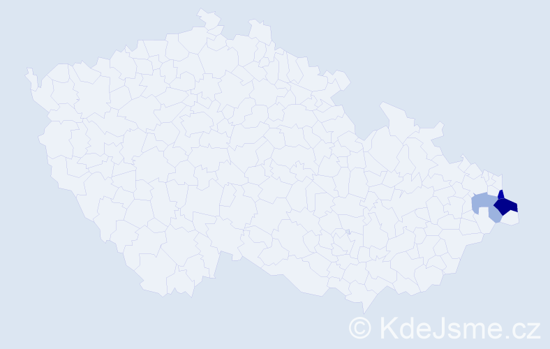 Příjmení: 'Pielesz', počet výskytů 19 v celé ČR