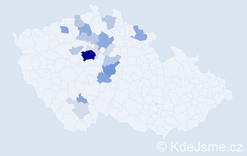 Příjmení: 'Dotlačil', počet výskytů 61 v celé ČR