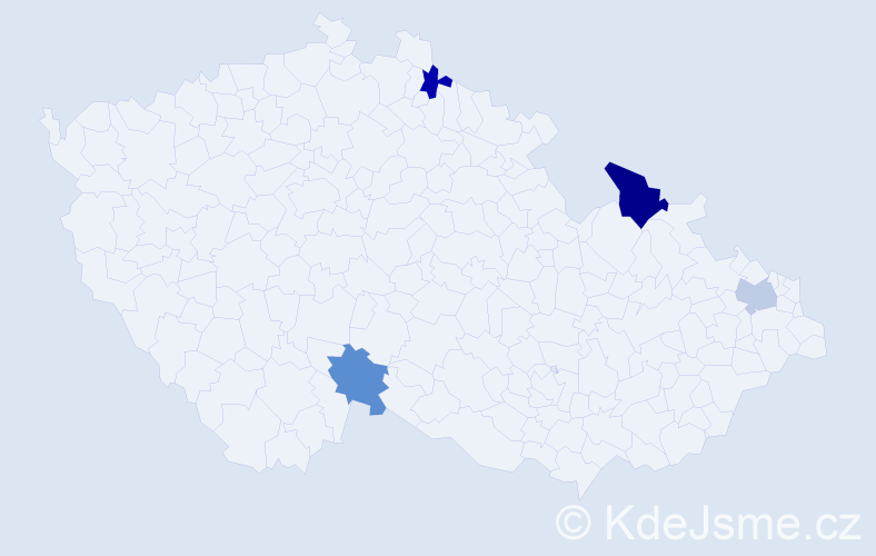 Příjmení: 'Keltoš', počet výskytů 5 v celé ČR