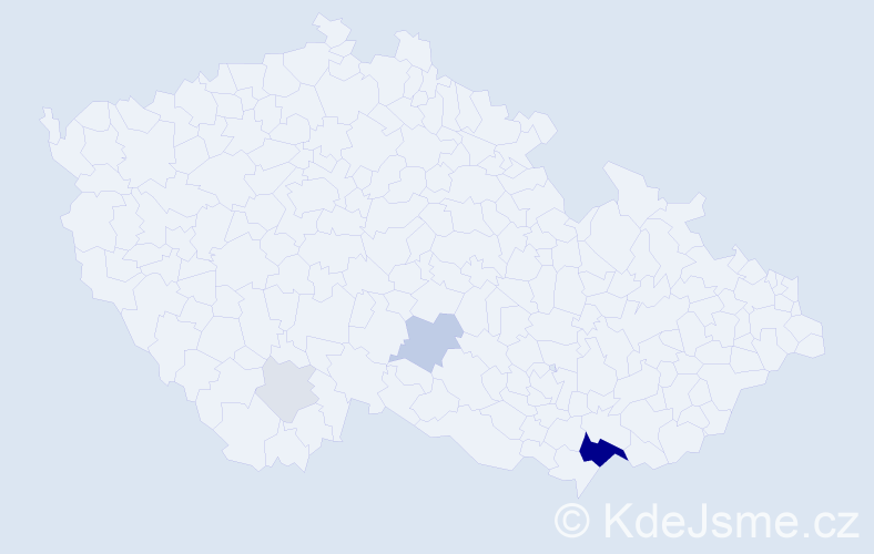 Příjmení: 'Makuderová', počet výskytů 18 v celé ČR