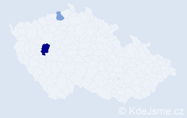 Příjmení: 'Visocká', počet výskytů 6 v celé ČR