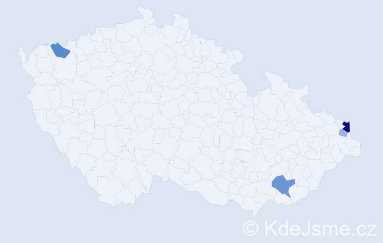 Příjmení: 'Kleinedler', počet výskytů 9 v celé ČR