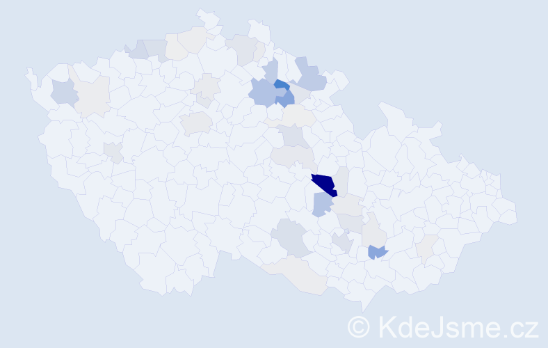 Příjmení: 'Drašar', počet výskytů 135 v celé ČR