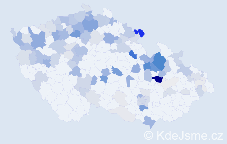 Příjmení: 'Vogel', počet výskytů 345 v celé ČR