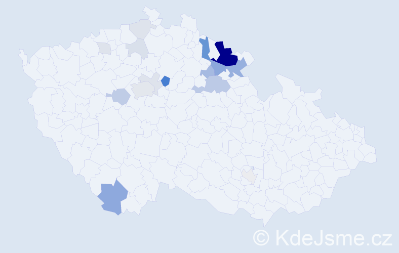 Příjmení: 'Illner', počet výskytů 57 v celé ČR