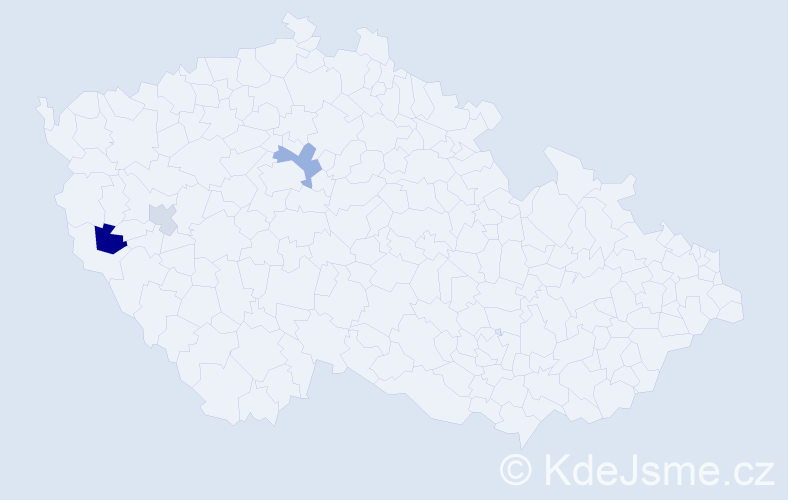 Příjmení: 'Syla', počet výskytů 5 v celé ČR