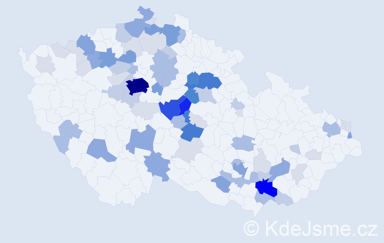 Příjmení: 'Schovanec', počet výskytů 269 v celé ČR
