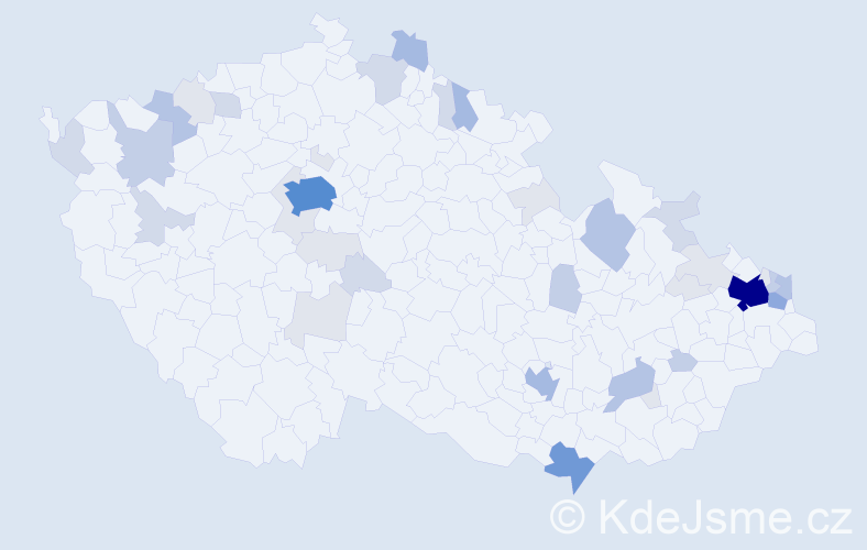 Příjmení: 'Babič', počet výskytů 132 v celé ČR