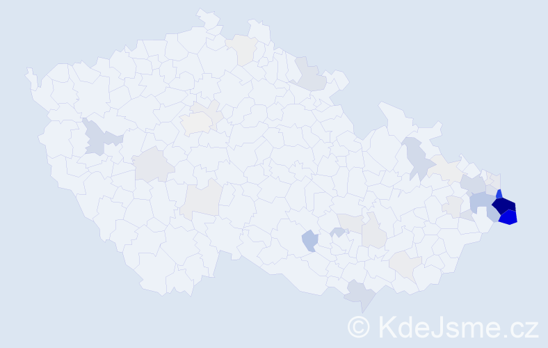 Příjmení: 'Rusnok', počet výskytů 176 v celé ČR