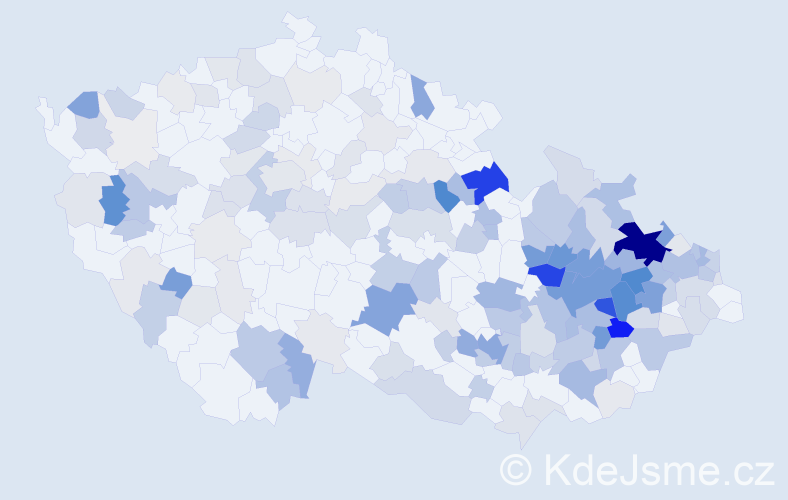 Příjmení: 'Šromová', počet výskytů 589 v celé ČR