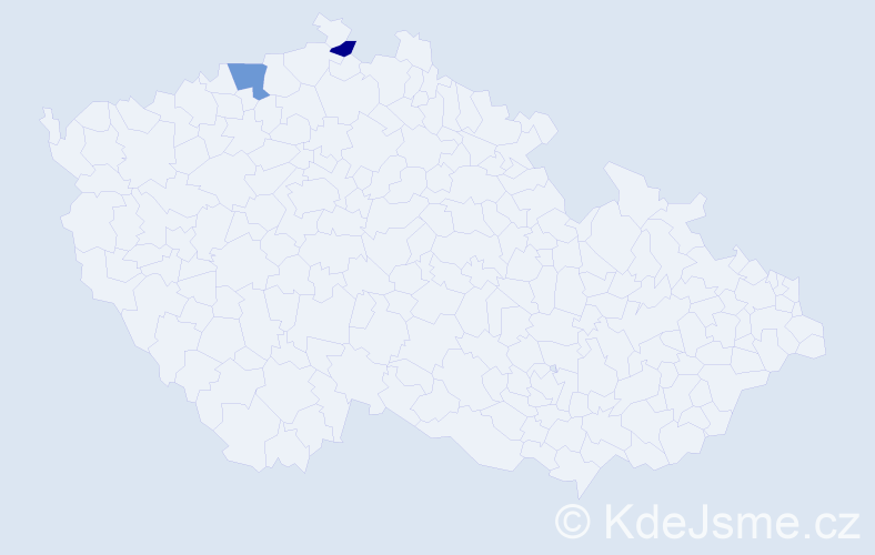 Příjmení: 'Acsová', počet výskytů 5 v celé ČR
