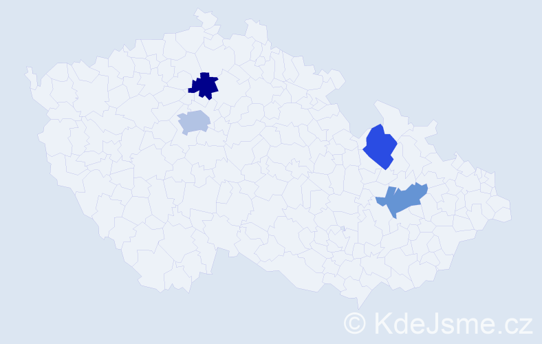 Příjmení: 'Musat', počet výskytů 5 v celé ČR
