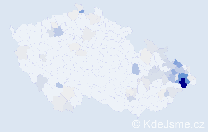 Příjmení: 'Gola', počet výskytů 263 v celé ČR