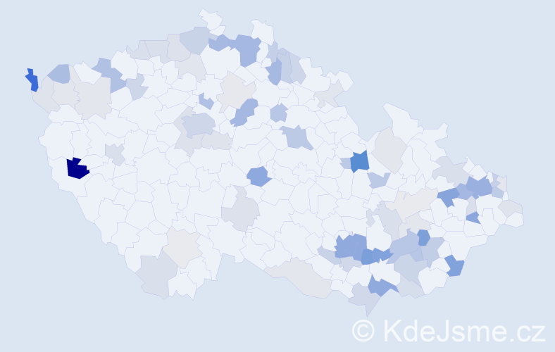 Příjmení: 'Barta', počet výskytů 204 v celé ČR
