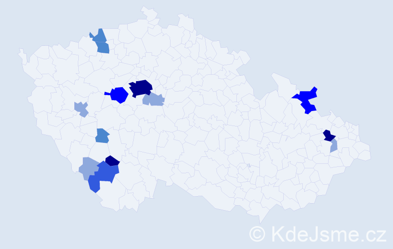 Příjmení: 'Muchlová', počet výskytů 36 v celé ČR