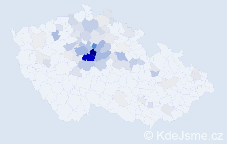 Příjmení: 'Pačes', počet výskytů 337 v celé ČR
