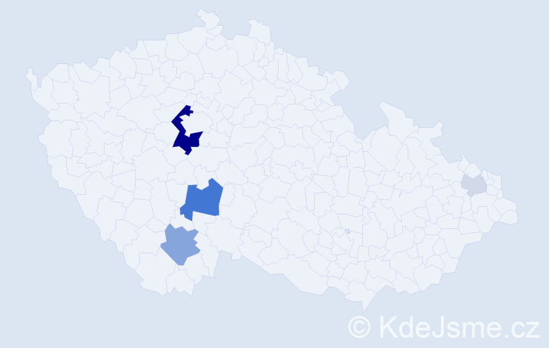 Příjmení: 'Kiselicová', počet výskytů 13 v celé ČR