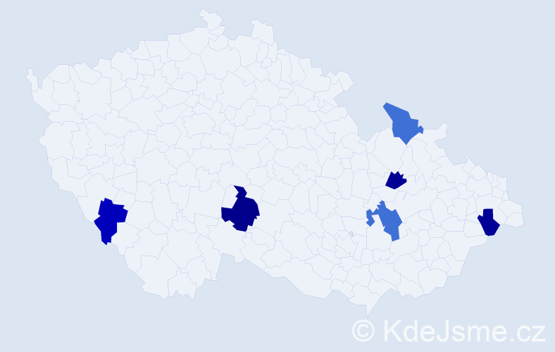 Příjmení: 'Polašková', počet výskytů 8 v celé ČR