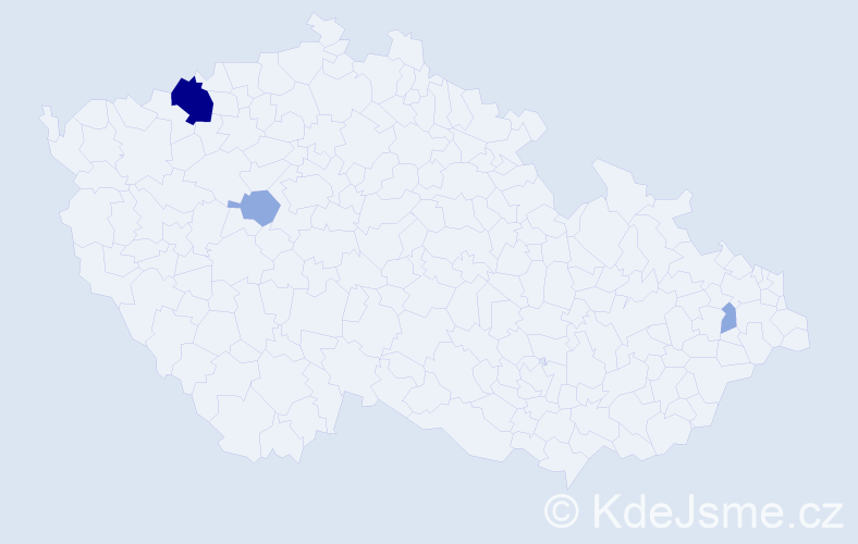 Příjmení: 'Hederváryová', počet výskytů 7 v celé ČR