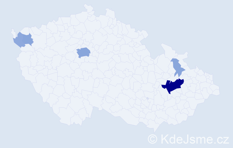 Příjmení: 'Rajhel', počet výskytů 16 v celé ČR