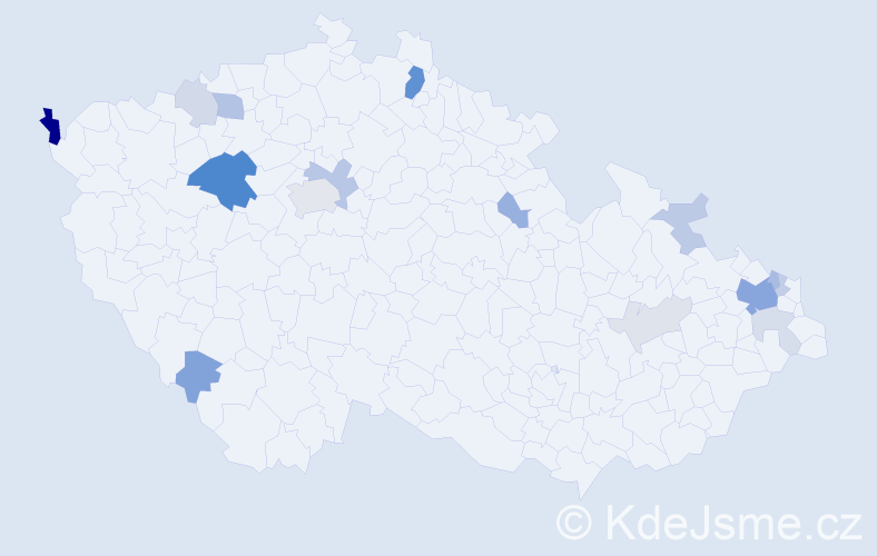 Příjmení: 'Repčíková', počet výskytů 41 v celé ČR