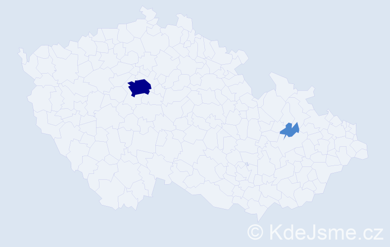 Příjmení: '"Le Lievre"', počet výskytů 6 v celé ČR