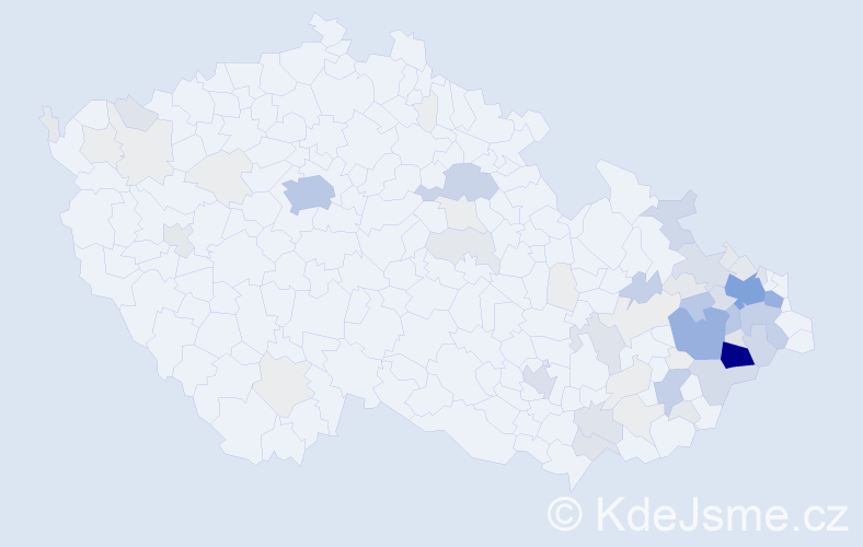 Příjmení: 'Maléř', počet výskytů 309 v celé ČR