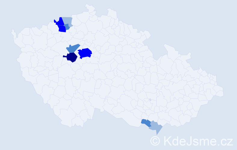 Příjmení: 'Foblová', počet výskytů 21 v celé ČR