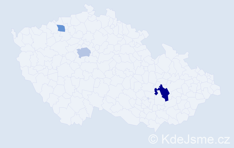 Příjmení: 'Refková', počet výskytů 7 v celé ČR