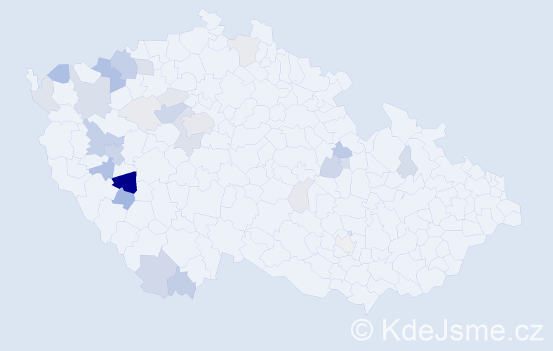 Příjmení: 'Marešková', počet výskytů 102 v celé ČR