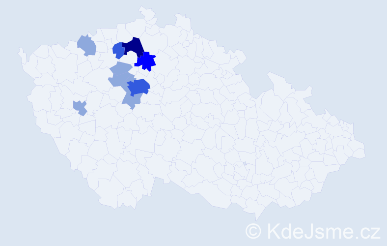 Příjmení: 'Kauler', počet výskytů 20 v celé ČR
