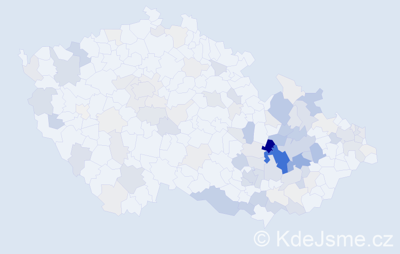 Příjmení: 'Páleníková', počet výskytů 403 v celé ČR
