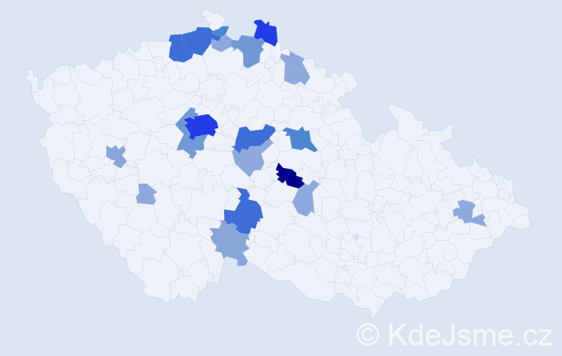 Příjmení: 'Cimpl', počet výskytů 67 v celé ČR