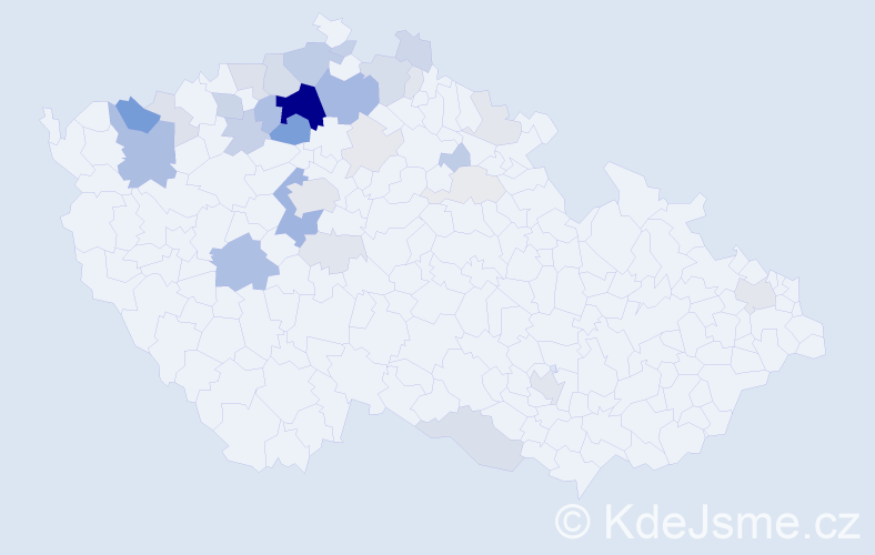 Příjmení: 'Rožec', počet výskytů 113 v celé ČR