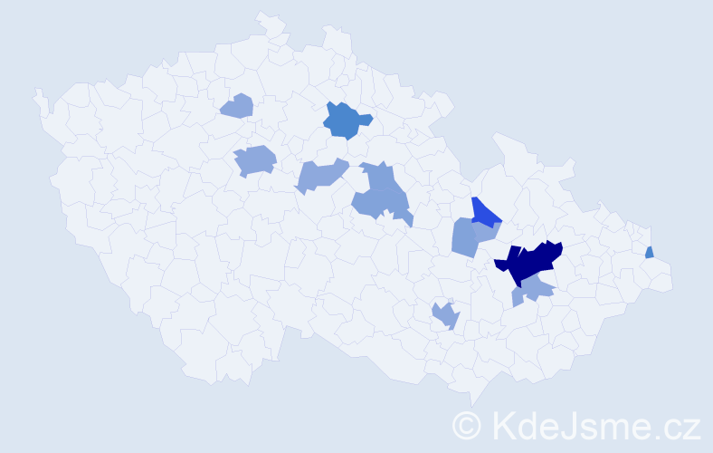 Příjmení: 'Portyš', počet výskytů 33 v celé ČR