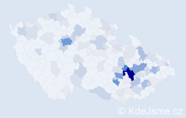 Příjmení: 'Burget', počet výskytů 377 v celé ČR