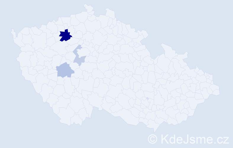 Příjmení: 'Cajkánová', počet výskytů 7 v celé ČR