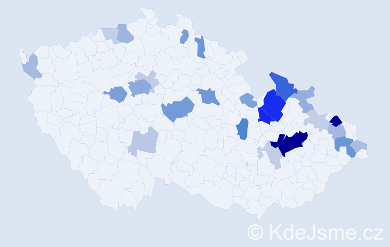 Příjmení: 'Brix', počet výskytů 81 v celé ČR