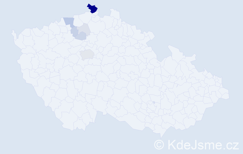 Příjmení: 'Diessnerová', počet výskytů 28 v celé ČR