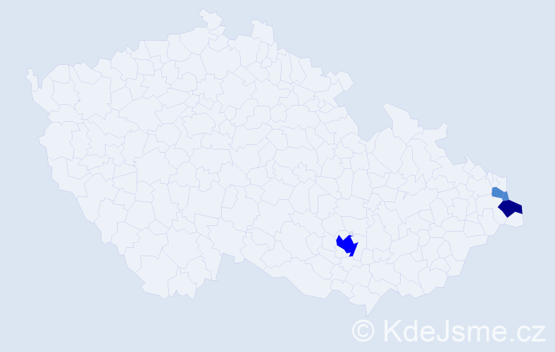 Příjmení: 'Rulka', počet výskytů 7 v celé ČR