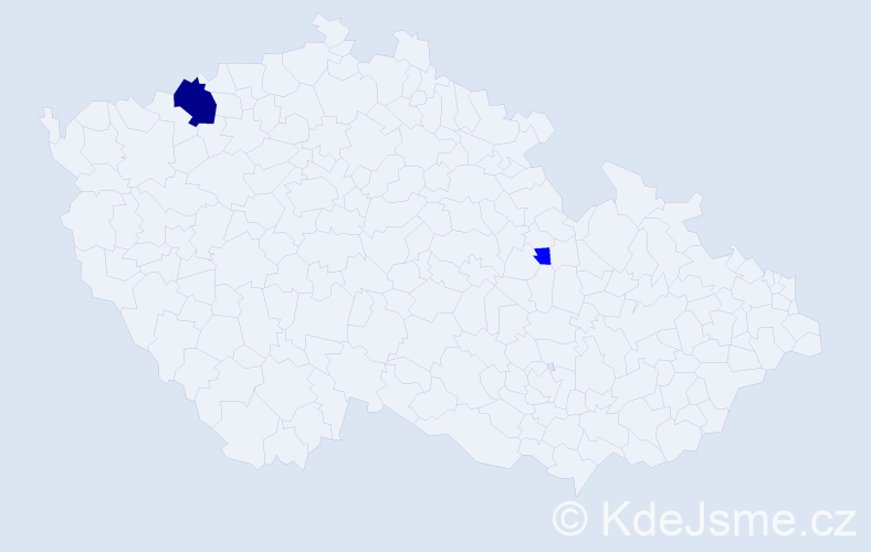 Příjmení: 'Rathnerová', počet výskytů 5 v celé ČR