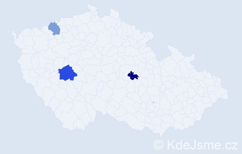 Příjmení: 'Dubinec', počet výskytů 4 v celé ČR