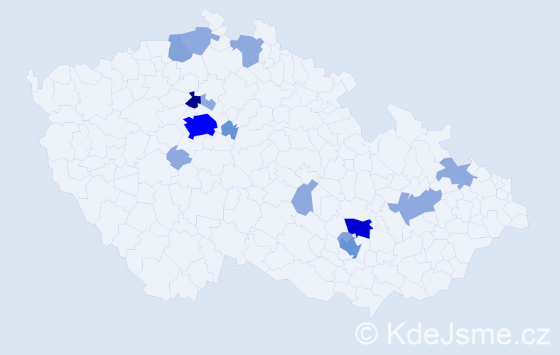 Příjmení: 'Škarohlídová', počet výskytů 38 v celé ČR