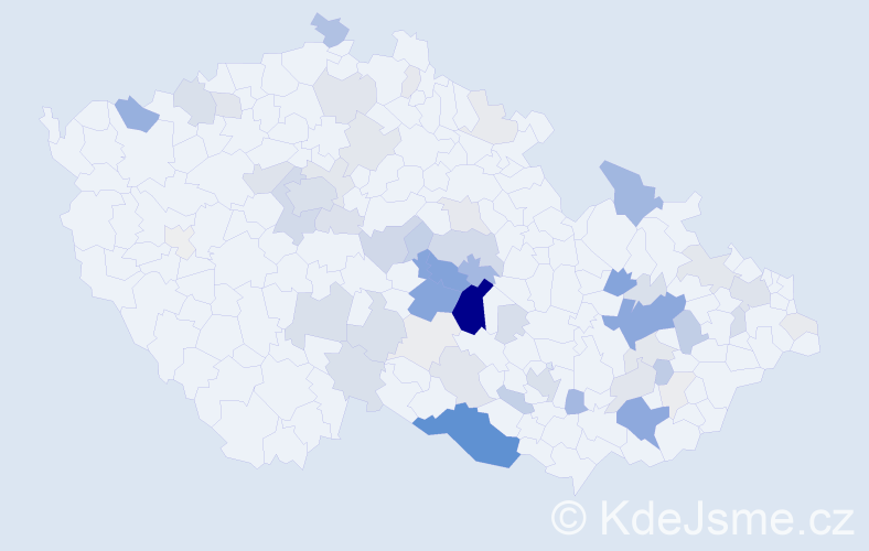 Příjmení: 'Kamarád', počet výskytů 254 v celé ČR