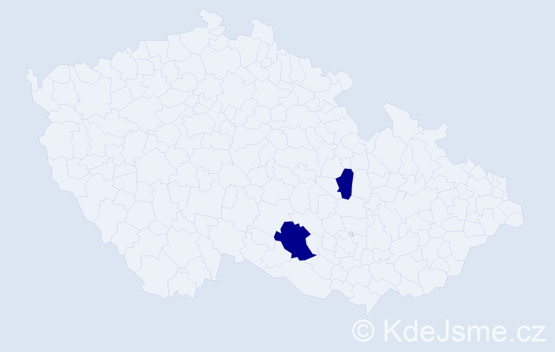 Příjmení: 'Rohonyová', počet výskytů 2 v celé ČR