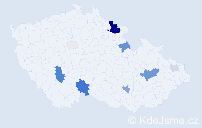 Příjmení: 'Mikolajczyk', počet výskytů 19 v celé ČR