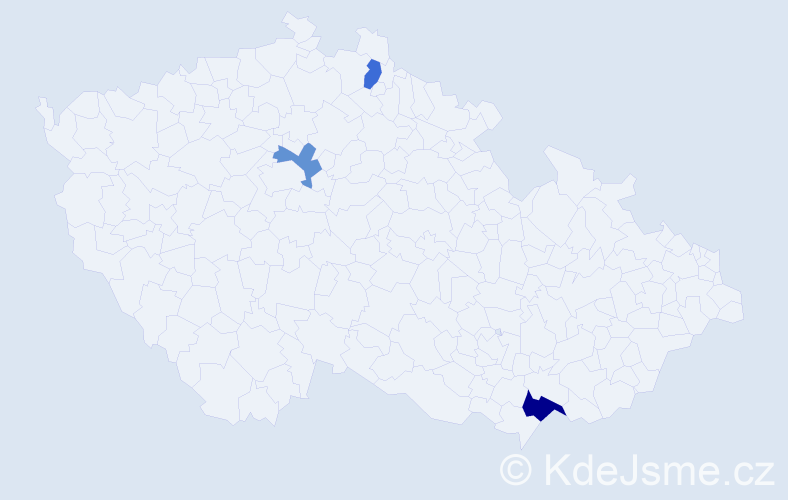 Příjmení: 'Baxter', počet výskytů 8 v celé ČR