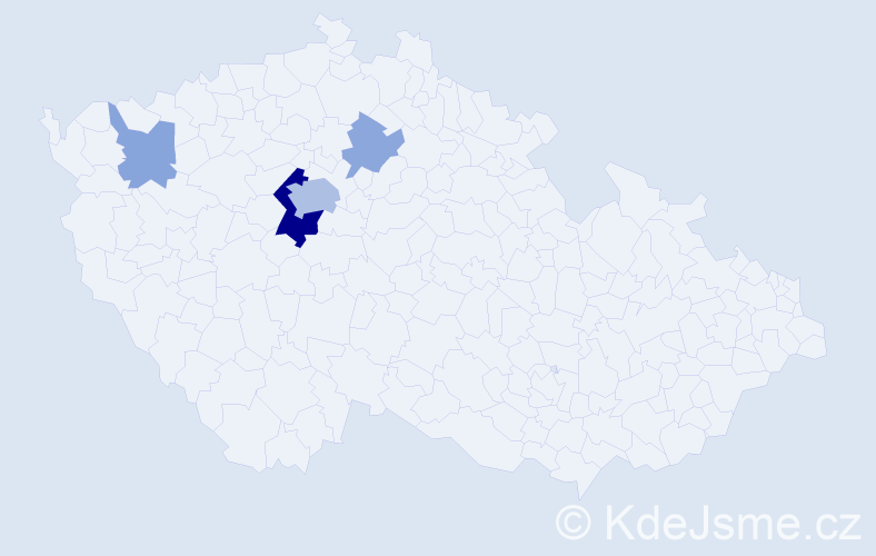 Příjmení: 'Čtyroká', počet výskytů 12 v celé ČR