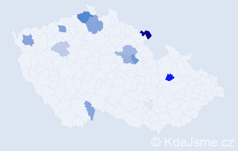 Příjmení: 'Sladomel', počet výskytů 32 v celé ČR